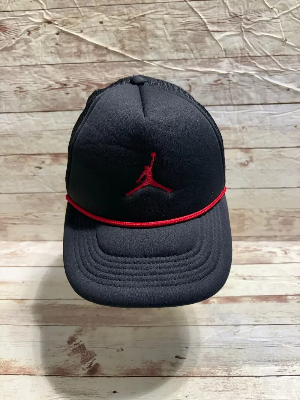Jordan Youth Trucker Hat One-Size Snapback Adjustable Black Jump Man